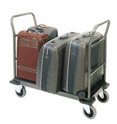 Chariot porte-bagage avec 2 ridelles.      Dim. 900x550x900mm