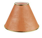 Lampshades with brass or silver coloured ring.  Dim.140x100mm