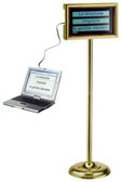 Upright information sign and LCD display system