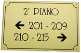 Plate in solid brass for floor level mod. Berlino 300x200x3 mm