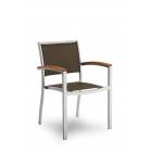 Chaise en aluminium avec bras pour exterieur. Dim: 840x490x580mm