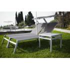 Lit bain de soleil, mod.Malindi 2 en aluminium. Dimensions: 340x2070x590mm