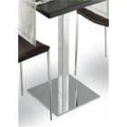 Socle carré en acier inox pour pieds de table. Dim. 400x400x430mm