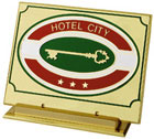 Plaque de classification pour hotel, en laiton, dim. 160x120 mm