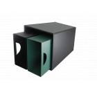 Square Litter Bin in Leatherette with metal insert