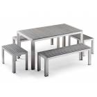 Tisch aus Aluminium. Dim.1500x800x750mm