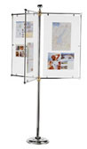 Revolving stand for information.  Dim: 850x850x1950mm