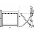 Kofferständer Kofferbock Luxusausführung mit Randerhöhung 610x510x H 600 mm