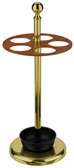 Umbrella holder in polished brass and wood . Mis:400x760 mm.