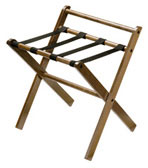 Wooden luggage rack, small size, black webbings 490x460x580 mm