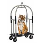 Carrello portabagagli portavaligie extra strong in ottone massiccio e verniciato mod. LOBBYCART
