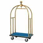 Carrello portabagagli potavaligie per hotel modello Duke in acciaio.
