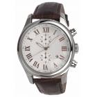 Quartz chronograph stainess steel case shiny finishing,datary,water resistent,leather strap,Citizen movement