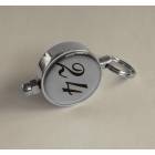 Portachiave in ottone girevole con logo e numero mod. Valencia