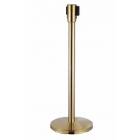 Piantana Barrier con nastro estraibile di delimitazione, in oro o acciaio inox.