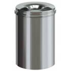 Wastepaper basket in inox steel (15 L)