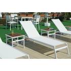 Lit bain de soleil, mod.Malindi 1 en aluminium. Dimensions: 340x2070x590mm 