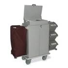 Room service trolley with waste separation compartments