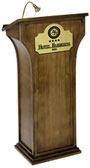 Wood conference lectern. Mis: 875x500x1230mm