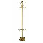 Coat stand with umbrella holder in Solid polished brass.
