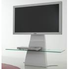 TV-Tisch aus lackiertem Metall (Schwarz oder Weiss). Mis: 1050x600x1050mm