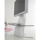 TV stand in lacquered metal, black or white.  Mis: 1050x600x1050mm