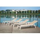Lit bain de soleil, mod.Malindi 1 en aluminium. Dimensions: 340x2070x590mm 